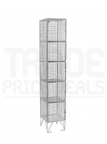 Wire Mesh Locker | 5 Doors | 1370 x 305 x 450mm | Flat Top