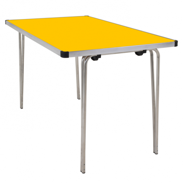Laminate Folding Table | 700 x 1220 x 685mm | 4ft x 2ft 3" | Yellow | GOPAK Contour25
