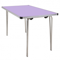 Laminate Folding Table | 508 x 1220 x 610mm | 4ft x 2ft | Lilac | GOPAK Contour25