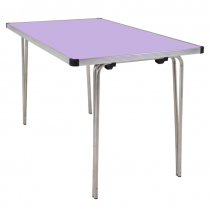 Laminate Folding Table | 760 x 1220 x 760mm | 4ft x 2ft 6″ | Lilac | GOPAK Contour25