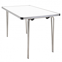 Laminate Folding Table | 508 x 1220 x 685mm | 4ft x 2ft 3" | White | GOPAK Contour25