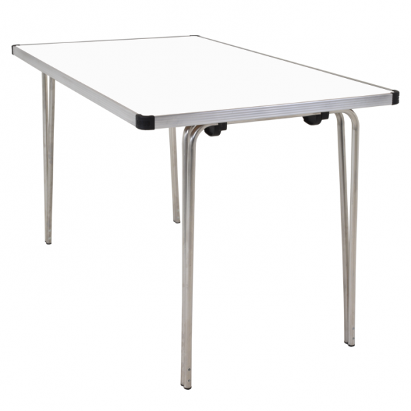 Laminate Folding Table | 546 x 1220 x 760mm | 4ft x 2ft 6" | White | GOPAK Contour25
