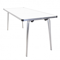 Laminate Folding Table | 700 x 1520 x 610mm | 5ft x 2ft | White | GOPAK Contour25