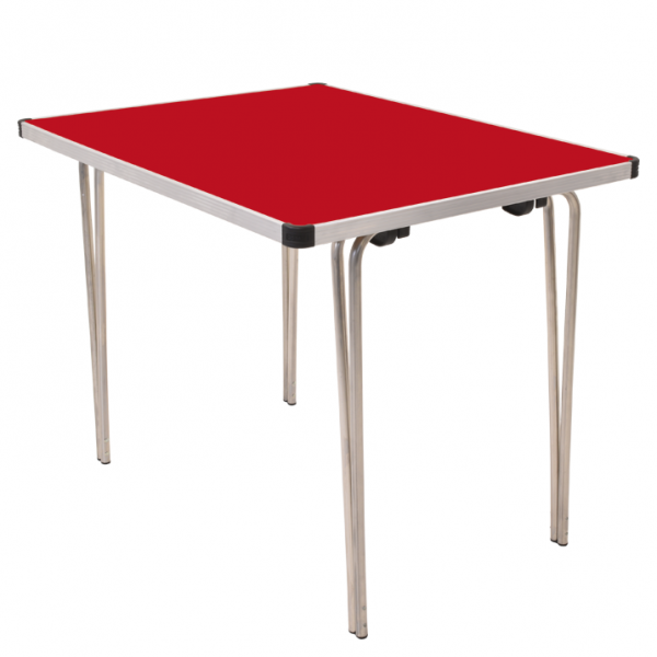 Laminate Folding Table | 508 x 915 x 610mm | 3ft x 2ft | Poppy Red | GOPAK Contour25