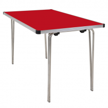 Laminate Folding Table | 635 x 1220 x 760mm | 4ft x 2ft 6″ | Poppy Red | GOPAK Contour25