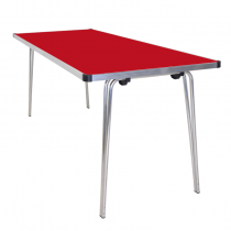 Laminate Folding Table | 508 x 1520 x 610mm | 5ft x 2ft | Poppy Red | GOPAK Contour25