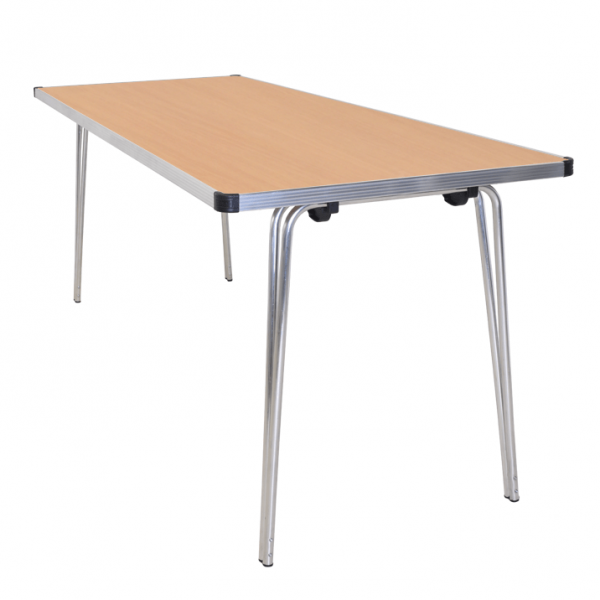 Laminate Folding Table | 546 x 1520 x 685mm | 5ft x 2ft 3" | Oak | GOPAK Contour25