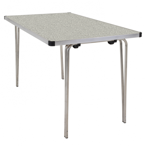 Laminate Folding Table | 508 x 1220 x 610mm | 4ft x 2ft | Snow Grit | GOPAK Contour25