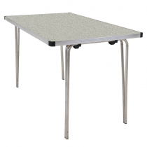 Laminate Folding Table | 700 x 1220 x 610mm | 4ft x 2ft | Snow Grit | GOPAK Contour25