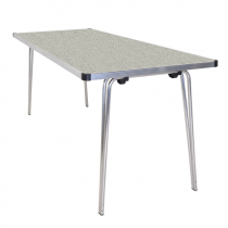 Laminate Folding Table | 760 x 1520 x 610mm | 5ft x 2ft | Snow Grit | GOPAK Contour25