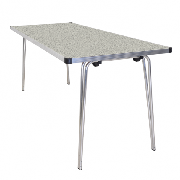 Laminate Folding Table | 546 x 1520 x 685mm | 5ft x 2ft 3" | Snow Grit | GOPAK Contour25