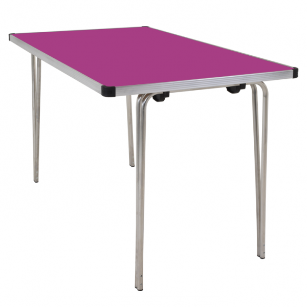 Laminate Folding Table | 508 x 1220 x 685mm | 4ft x 2ft 3" | Fuchsia | GOPAK Contour25