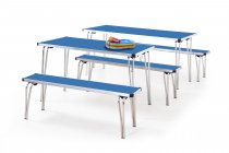 Laminate Stacking Bench | 483 x 1520 x 254mm | 5ft | Pastel Blue | GOPAK Contour25