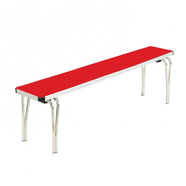 Laminate Stacking Bench | 381 x 1520 x 254mm | 5ft | Poppy Red | GOPAK Contour25