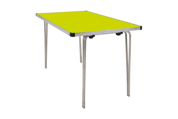 Laminate Folding Table | 700 x 1220 x 685mm | 4ft x 2ft 3" | Acid Green | GOPAK Contour25 Plus