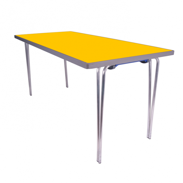 Premier Folding Table | 508 x 1520 x 610mm | 5ft x 2ft | Yellow | GOPAK