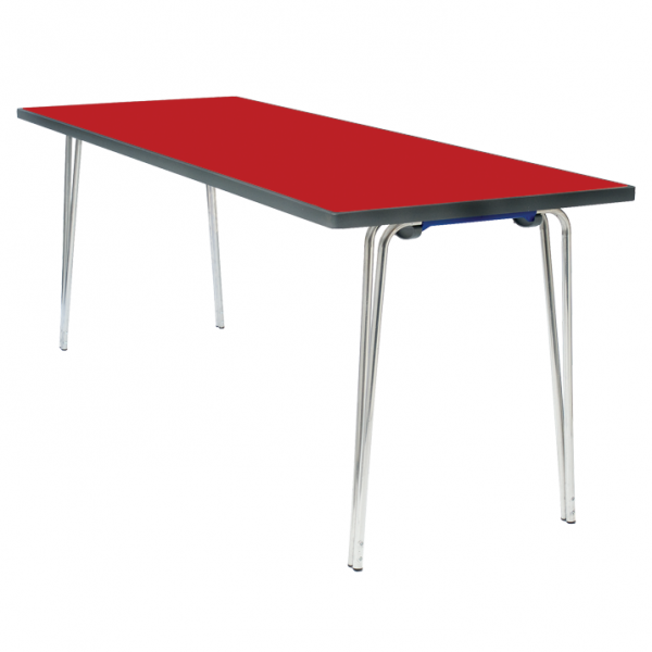 Premier Folding Table | 508 x 1830 x 610mm | 6ft x 2ft | Poppy Red | GOPAK