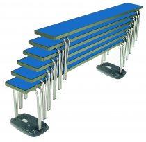 Premier Stacking Bench | 483 x 1220 x 254mm | 4ft | Pastel Blue | GOPAK
