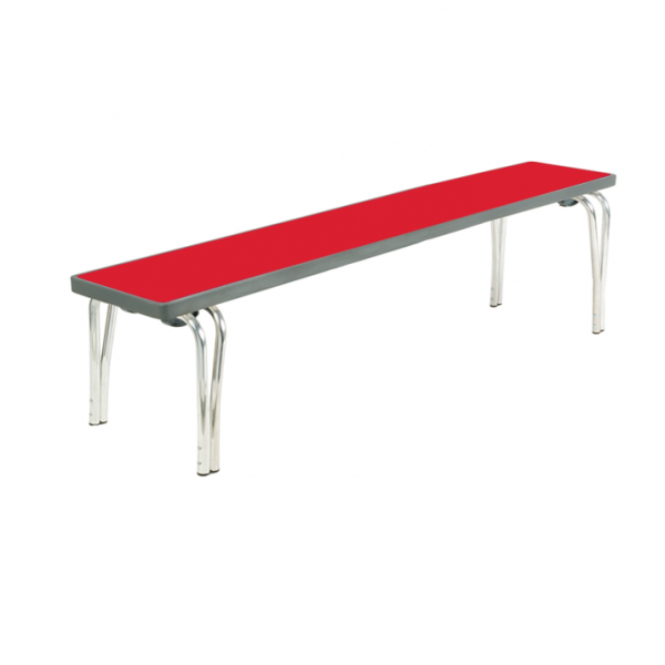 Premier Stacking Bench | 381 x 1520 x 254mm | 5ft | Poppy Red | GOPAK