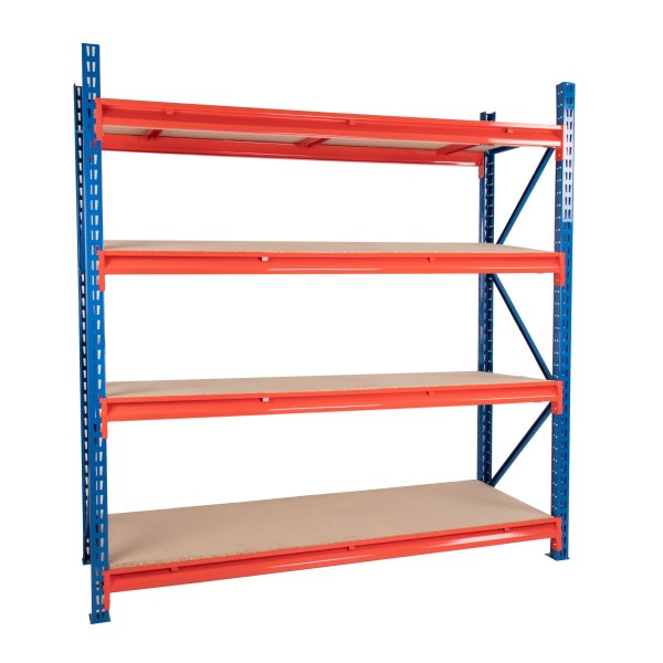 TS Longspan Racking | 1984 x 1360 x 928mm | Chipboard Shelves | 4 Levels | 825kg Max Weight per Shelf