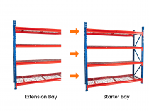 TS Longspan Racking | 1984 x 1969 x 471mm | Mesh Shelves | 4 Levels | 700kg Max Weight per Shelf