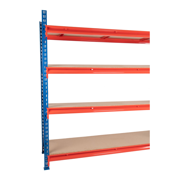 TS Longspan Racking | Extension Bay | 2492 x 1587 x 471mm | Chipboard Shelves | 4 Levels | 850kg Max Weight per Shelf