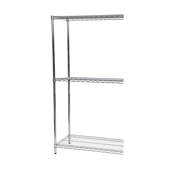 Extension Bay | Chrome Wire Shelving | 1625h x 1370w x 460d mm | 3 Levels | 300kg Max Weight per Shelf | Eclipse®