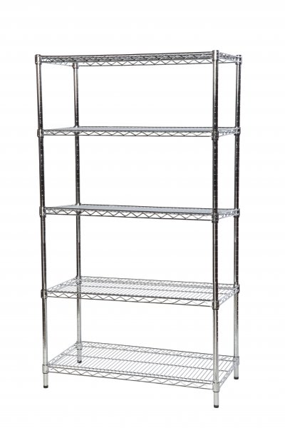 Chrome Wire Shelving | 1625h x 1220w x 305d mm | 5 Levels | 300kg Max Weight per Shelf | Eclipse®