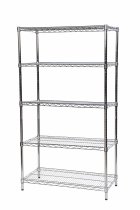 Chrome Wire Shelving | 1625h x 1370w x 355d mm | 5 Levels | 300kg Max Weight per Shelf | Eclipse®