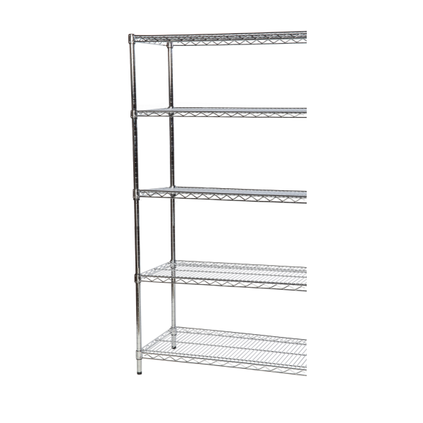 Extension Bay | Chrome Wire Shelving | 1625h x 1070w x 305d mm | 5 Levels | 300kg Max Weight per Shelf | Eclipse®