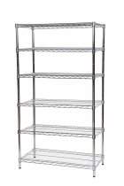 Chrome Wire Shelving | 1625h x 915w x 610d mm | 6 Levels | 300kg Max Weight per Shelf | Eclipse®