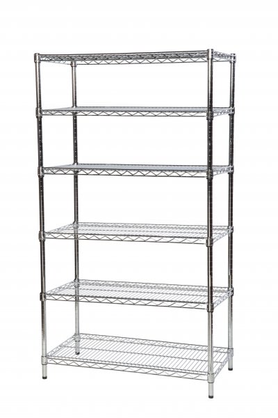 Chrome Wire Shelving | 1625h x 915w x 610d mm | 6 Levels | 300kg Max Weight per Shelf | Eclipse®