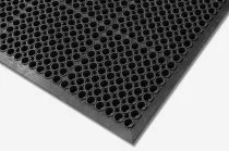 Rubber Rib Anti-Slip Floor Matting 3mm x 10m x 0.9m Roll - Black