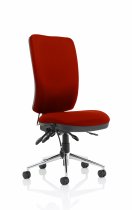 Operator Chair | High Back | No Arms | Castors | Ginseng Chilli Red | Chiro