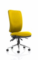 Operator Chair | High Back | No Arms | Castors | Senna Yellow | Chiro