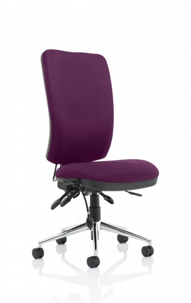 Operator Chair | High Back | No Arms | Castors | Tansy Purple | Chiro