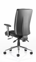 Operator Chair | High Back | Height Adjustable Arms | Castors | Black | Chiro