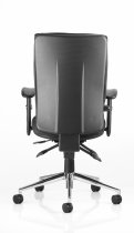 Operator Chair | High Back | Height Adjustable Arms | Castors | Black | Chiro