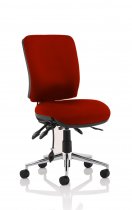 Operator Chair | Medium Back | No Arms | Castors | Ginseng Chilli Red | Chiro