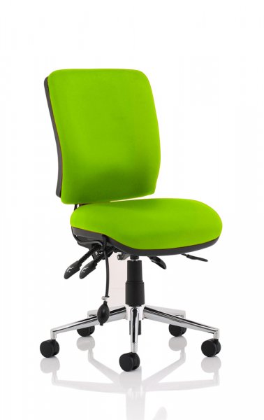 Operator Chair | Medium Back | No Arms | Castors | Myrrh Green | Chiro