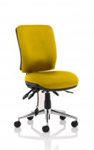 Operator Chair | Medium Back | No Arms | Castors | Senna Yellow | Chiro