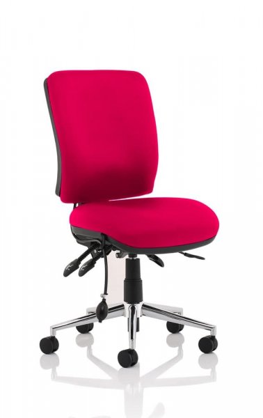 Operator Chair | Medium Back | No Arms | Castors | Tabasco Orange | Chiro