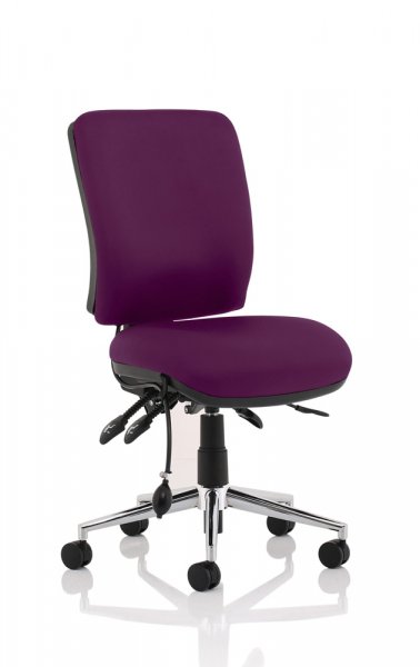 Operator Chair | Medium Back | No Arms | Castors | Tansy Purple | Chiro