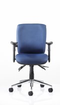 Operator Chair | Medium Back | Height Adjustable Arms | Castors | Blue | Chiro