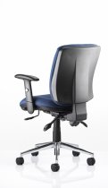 Operator Chair | Medium Back | Height Adjustable Arms | Castors | Blue | Chiro