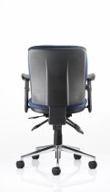 Operator Chair | Medium Back | Height Adjustable Arms | Castors | Blue | Chiro