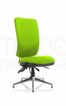 Operator Chair | High Back | No Arms | Glides | Myrrh Green | Chiro