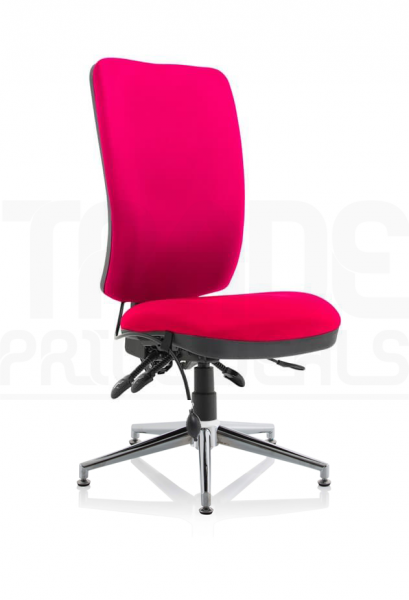 Operator Chair | High Back | No Arms | Glides | Tabasco Orange | Chiro