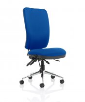 Operator Chair | High Back | No Arms | Glides | Blue |Chiro