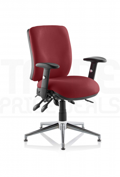 Operator Chair | Medium Back | Height Adjustable Arms | Glides | Ginseng Chilli Red | Chiro